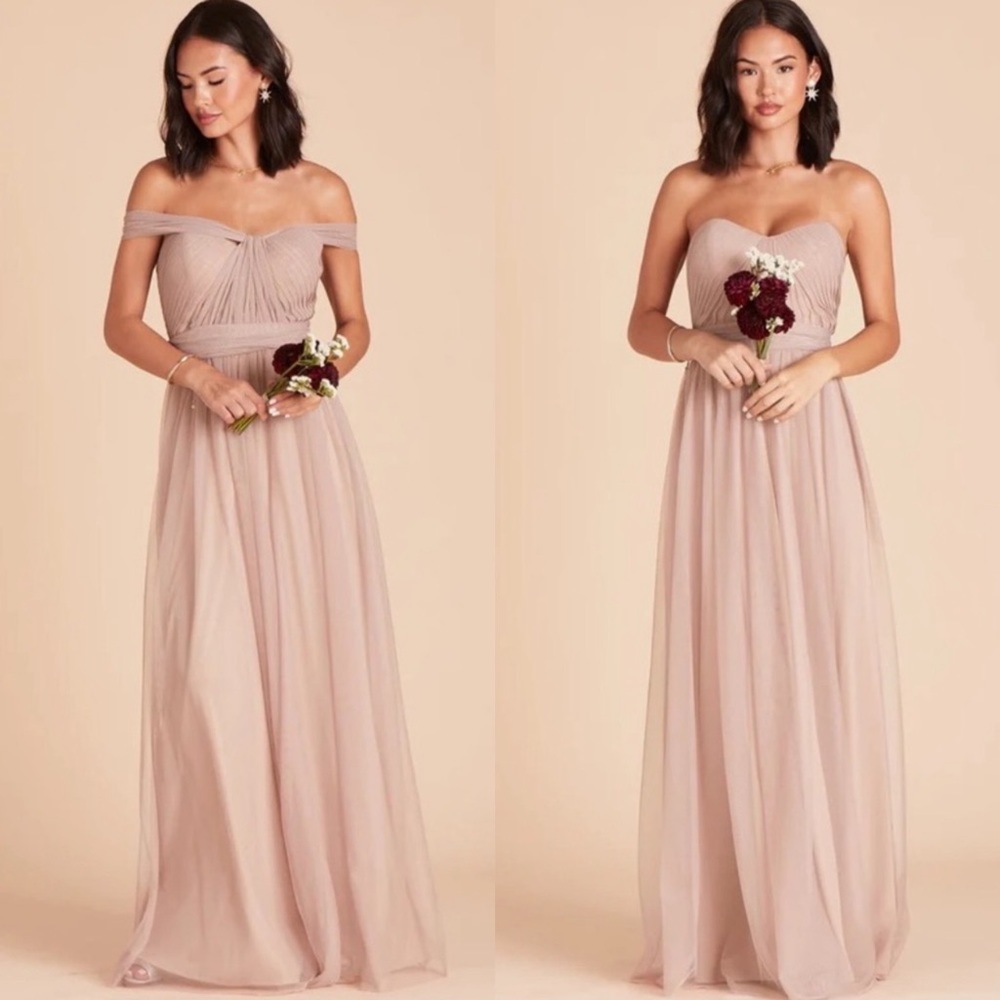 NEW Birdy Grey Dress CHRISTINA CONVERTIBLE DRESS TULLE SANDY TAUPE Size XS